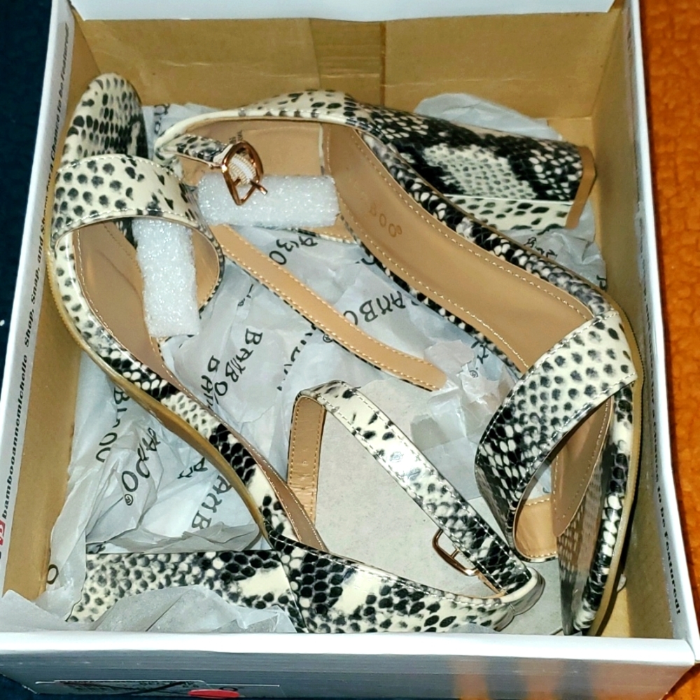 Snake Print Heels